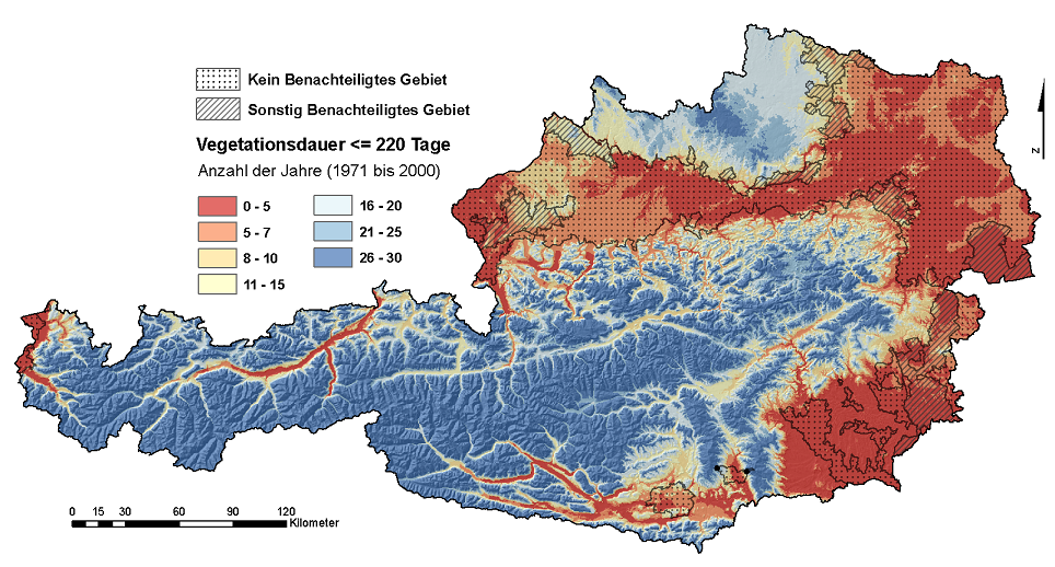Projekt ClimClass: Untersuchung klimatischer Abgrenzungskriterien für das Benachteiligte Gebiet Österreichs