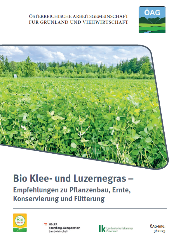 Deckseite ÖAG Info Bio Klee- und Luzernegras