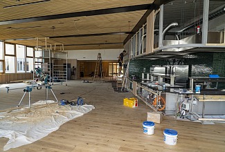 Renovation work on the dining room in Raumberg